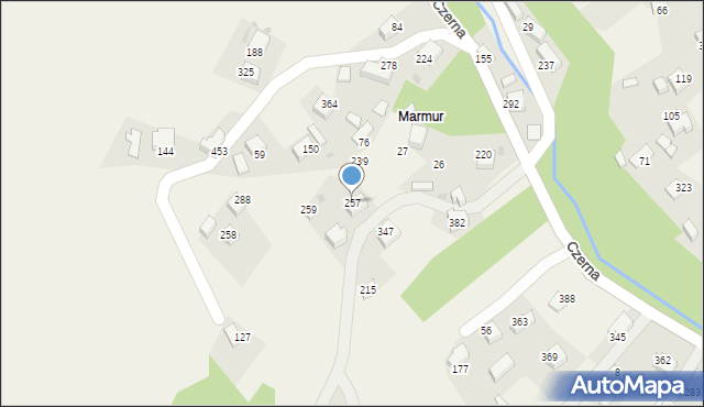 Czerna, Czerna, 257, mapa Czerna