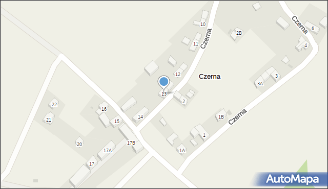 Czerna, Czerna, 13, mapa Czerna