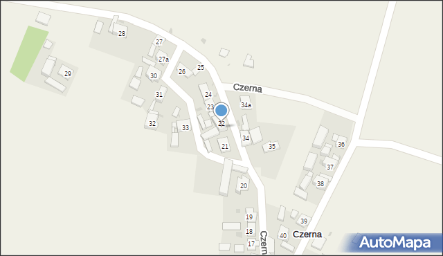 Czerna, Czerna, 22a, mapa Czerna