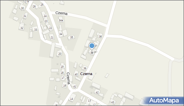 Czerna, Czerna, 38, mapa Czerna