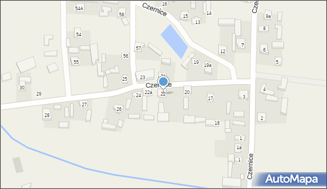Czernice, Czernice, 22, mapa Czernice