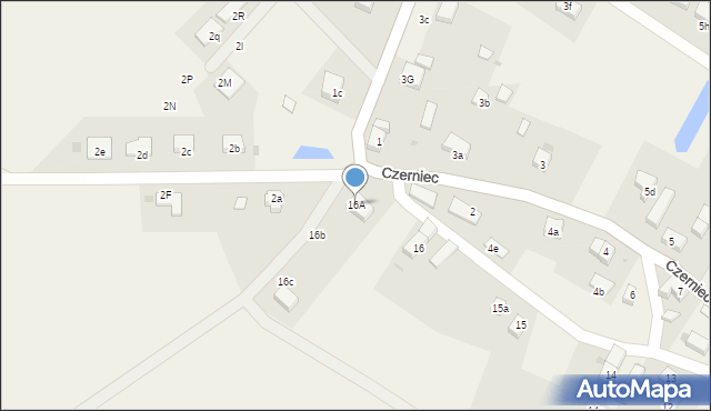 Czerniec, Czerniec, 16A, mapa Czerniec