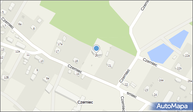 Czerniec, Czerniec, 20, mapa Czerniec