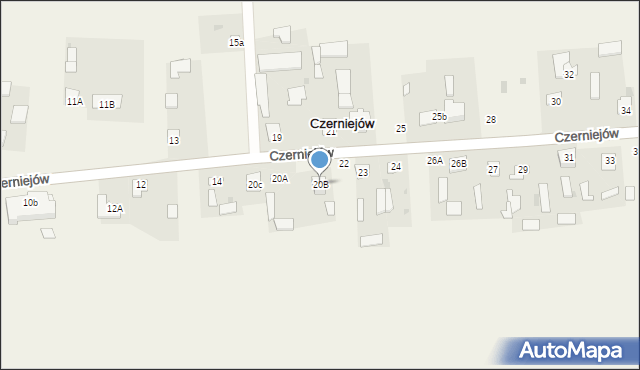 Czerniejów, Czerniejów, 20B, mapa Czerniejów