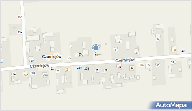Czerniejów, Czerniejów, 28, mapa Czerniejów