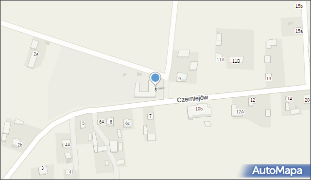 Czerniejów, Czerniejów, 8, mapa Czerniejów