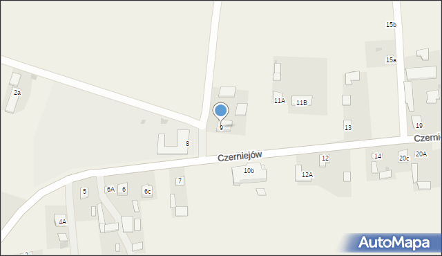 Czerniejów, Czerniejów, 9, mapa Czerniejów