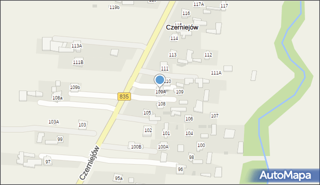 Czerniejów, Czerniejów, 109A, mapa Czerniejów