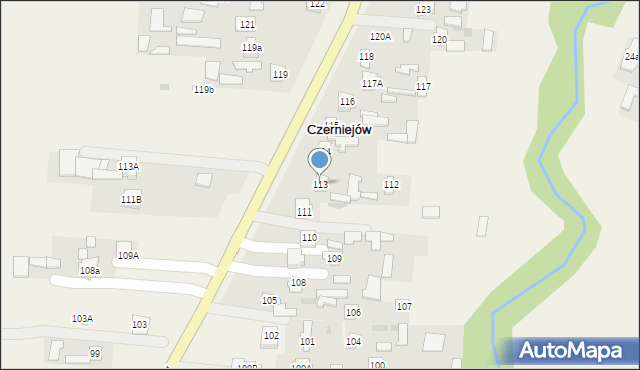 Czerniejów, Czerniejów, 113, mapa Czerniejów