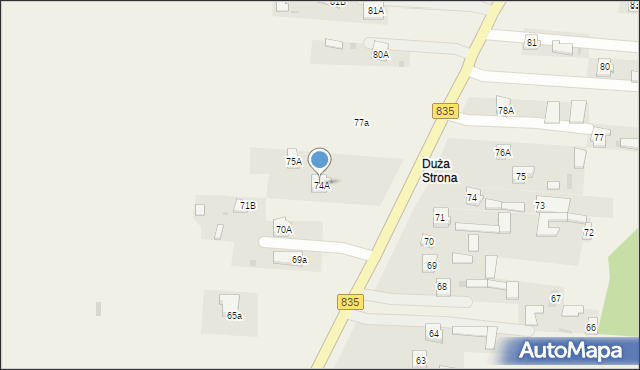 Czerniejów, Czerniejów, 74A, mapa Czerniejów