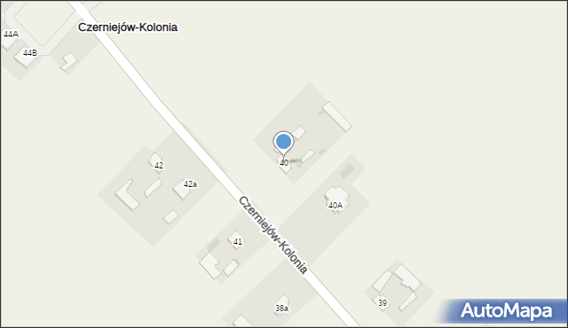 Czerniejów-Kolonia, Czerniejów-Kolonia, 40, mapa Czerniejów-Kolonia