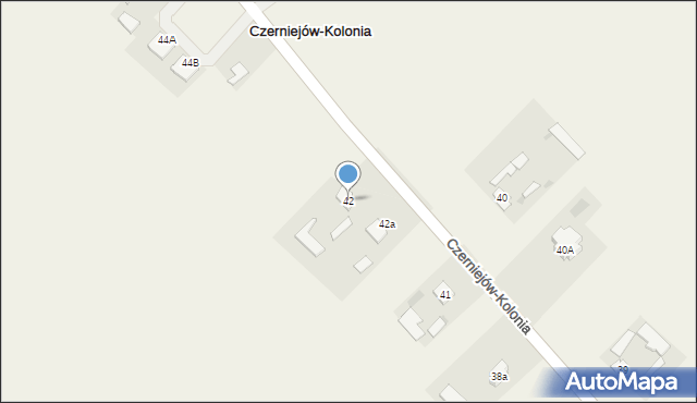 Czerniejów-Kolonia, Czerniejów-Kolonia, 42, mapa Czerniejów-Kolonia