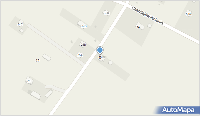 Czerniejów-Kolonia, Czerniejów-Kolonia, 55, mapa Czerniejów-Kolonia