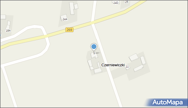 Czerniewiczki, Czerniewiczki, 7, mapa Czerniewiczki