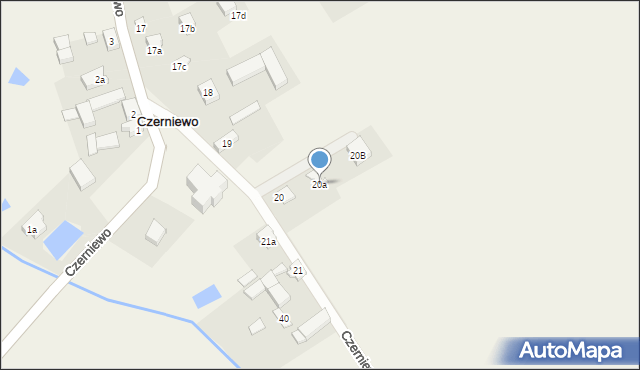 Czerniewo, Czerniewo, 20a, mapa Czerniewo