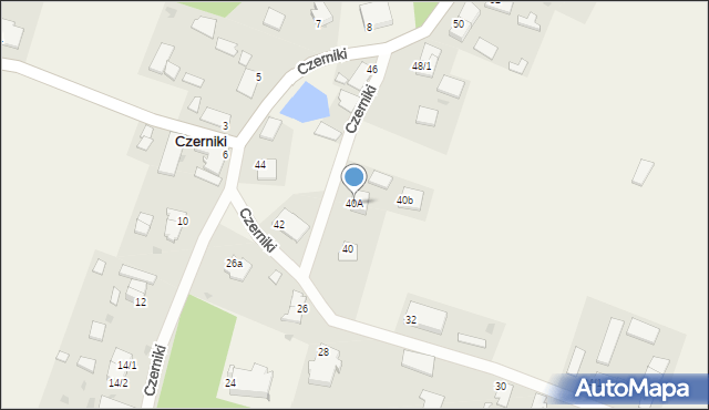 Czerniki, Czerniki, 40A, mapa Czerniki