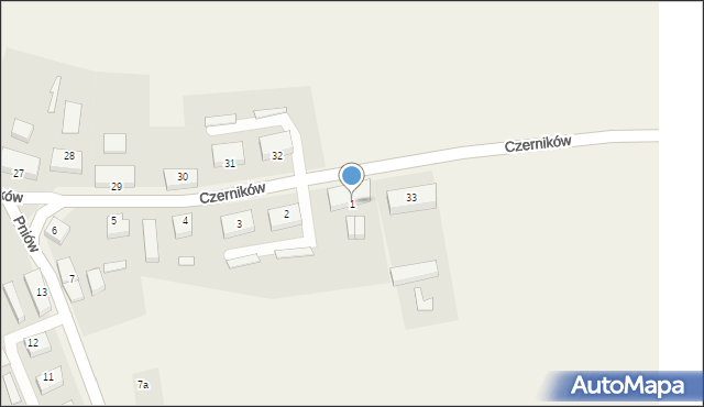 Czerników, Czerników, 1, mapa Czerników