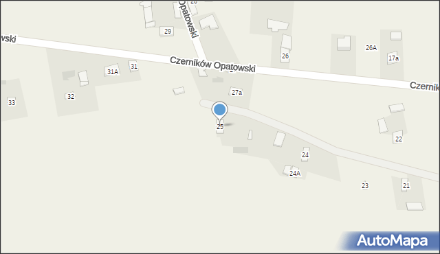 Czerników Opatowski, Czerników Opatowski, 25, mapa Czerników Opatowski