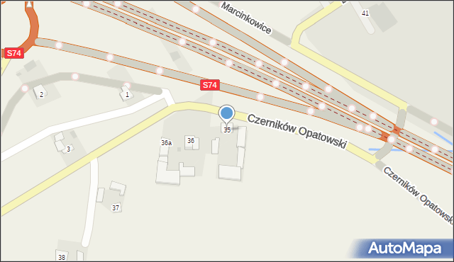 Czerników Opatowski, Czerników Opatowski, 35, mapa Czerników Opatowski