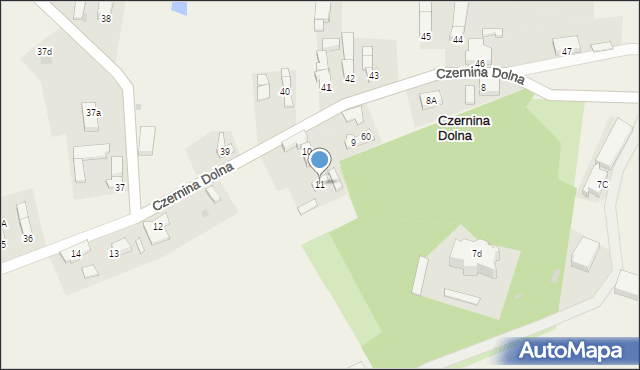 Czernina Dolna, Czernina Dolna, 11, mapa Czernina Dolna