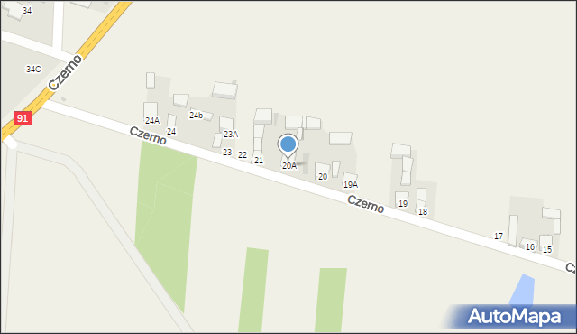 Czerno, Czerno, 20A, mapa Czerno