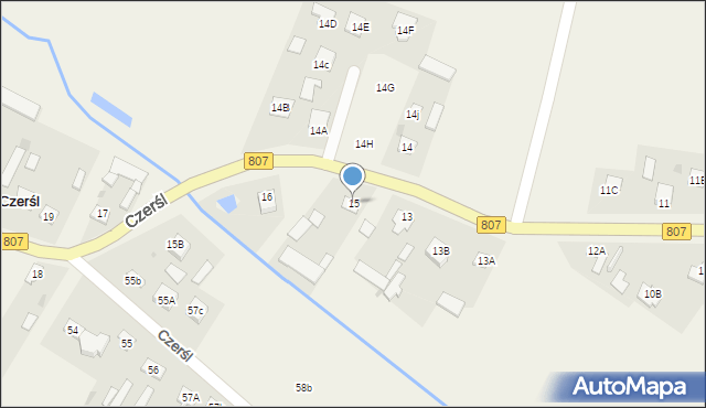 Czerśl, Czerśl, 15, mapa Czerśl