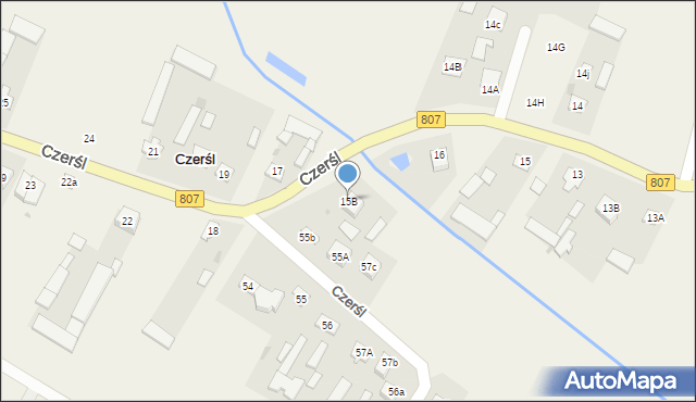 Czerśl, Czerśl, 15B, mapa Czerśl