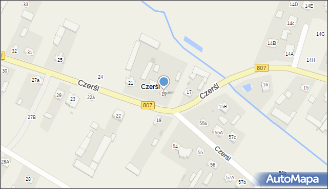 Czerśl, Czerśl, 19, mapa Czerśl