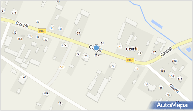 Czerśl, Czerśl, 22a, mapa Czerśl