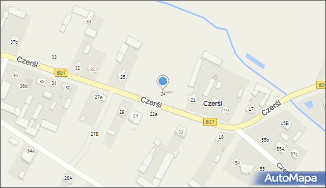 Czerśl, Czerśl, 24, mapa Czerśl