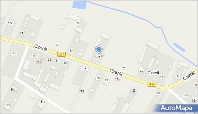 Czerśl, Czerśl, 25, mapa Czerśl