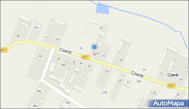 Czerśl, Czerśl, 32, mapa Czerśl