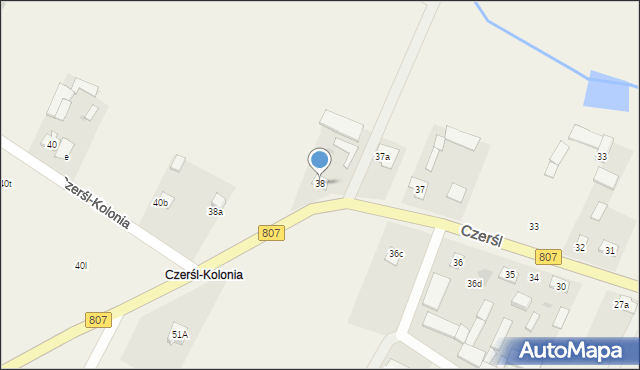 Czerśl, Czerśl, 38, mapa Czerśl