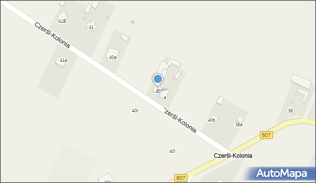 Czerśl, Czerśl, 40, mapa Czerśl