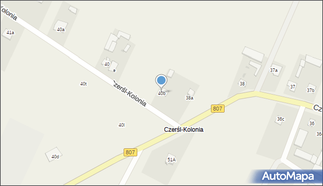 Czerśl, Czerśl, 40b, mapa Czerśl