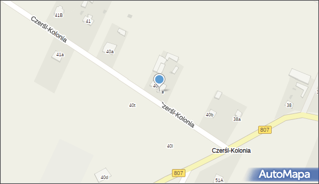 Czerśl, Czerśl, 40e, mapa Czerśl