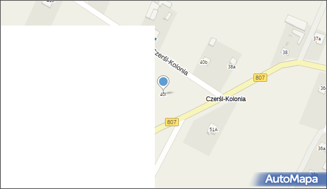 Czerśl, Czerśl, 40l, mapa Czerśl