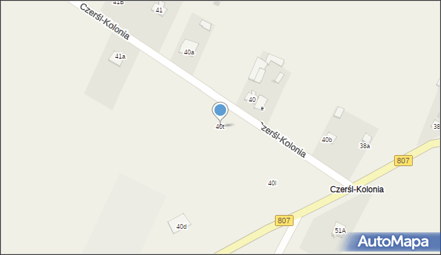 Czerśl, Czerśl, 40t, mapa Czerśl