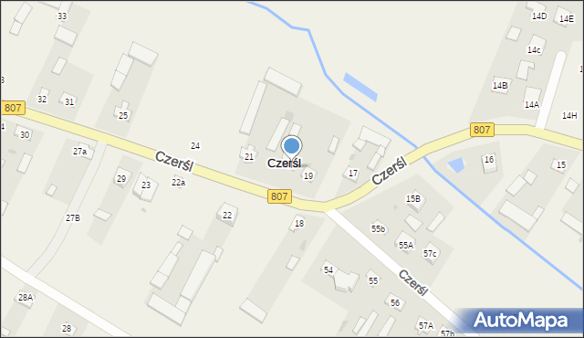 Czerśl, Czerśl-Kolonia, 20, mapa Czerśl