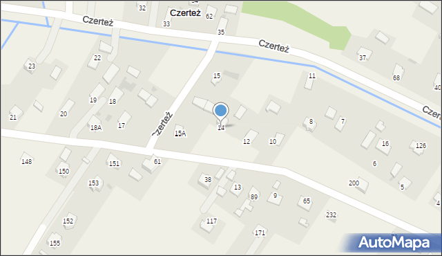 Czerteż, Czerteż, 14, mapa Czerteż