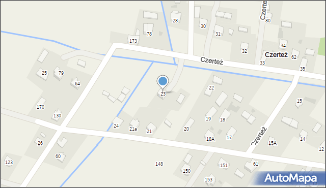Czerteż, Czerteż, 23, mapa Czerteż