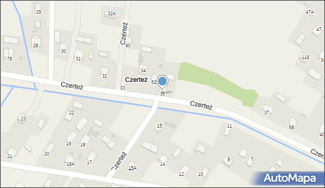 Czerteż, Czerteż, 35, mapa Czerteż