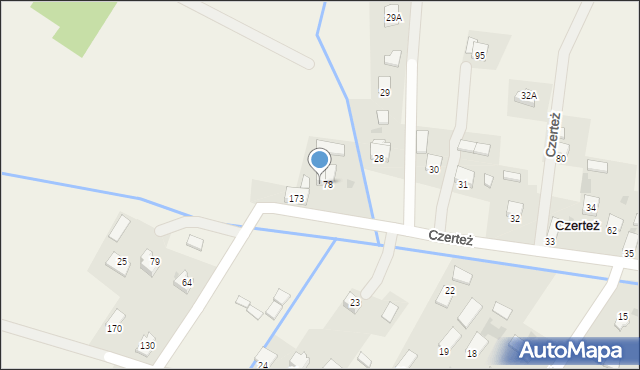 Czerteż, Czerteż, 78a, mapa Czerteż