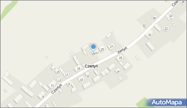 Czertyń, Czertyń, 23, mapa Czertyń