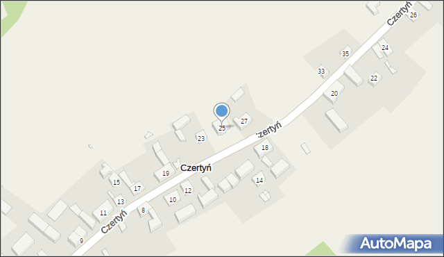 Czertyń, Czertyń, 25, mapa Czertyń