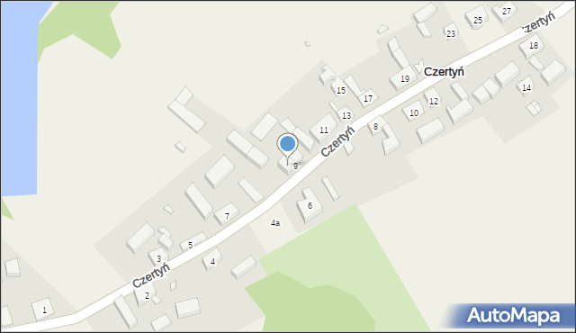 Czertyń, Czertyń, 9/1, mapa Czertyń