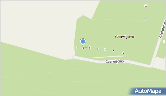 Czerwięcino, Czerwięcino, 4, mapa Czerwięcino