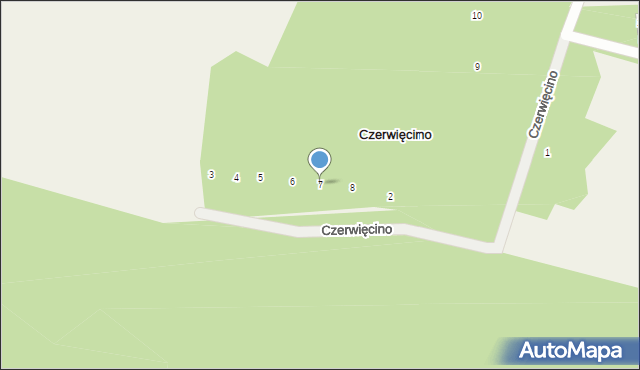 Czerwięcino, Czerwięcino, 7, mapa Czerwięcino