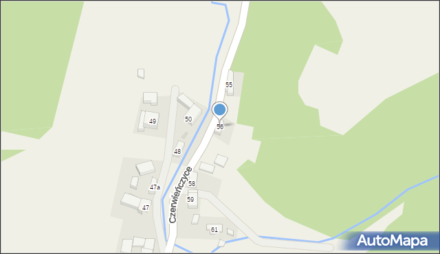 Czerwieńczyce, Czerwieńczyce, 56, mapa Czerwieńczyce