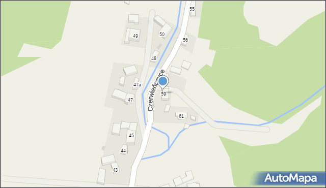 Czerwieńczyce, Czerwieńczyce, 59, mapa Czerwieńczyce